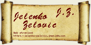 Jelenko Zelović vizit kartica